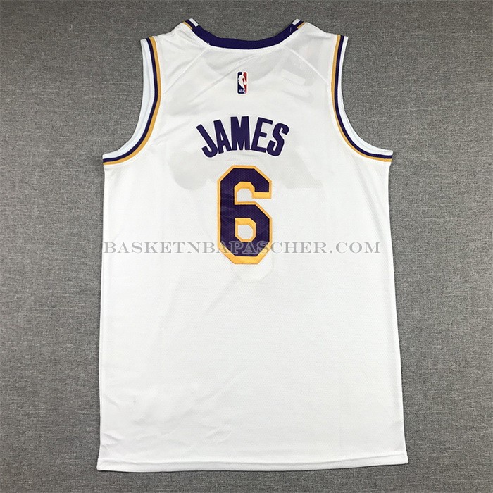 Maillot Los Angeles Lakers LeBron James NO 6 Association 2022-23 Blanc
